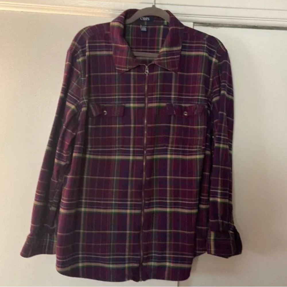 Chaps Purple Plaid Jacket